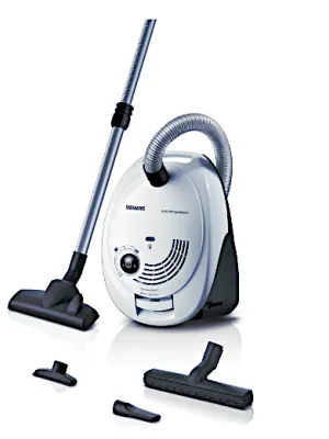 Siemens vacuum cleaner with bag 1 x crevice nozzle, 1 x upholstery nozzle, 1 x switchable roller nozzle, 1 x hard floor nozzle
